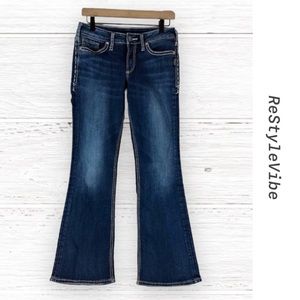 SILVER JEANS Women’s Size 28/L31 Denim Suki Bootcut Fit Style Stretch Mid Rise